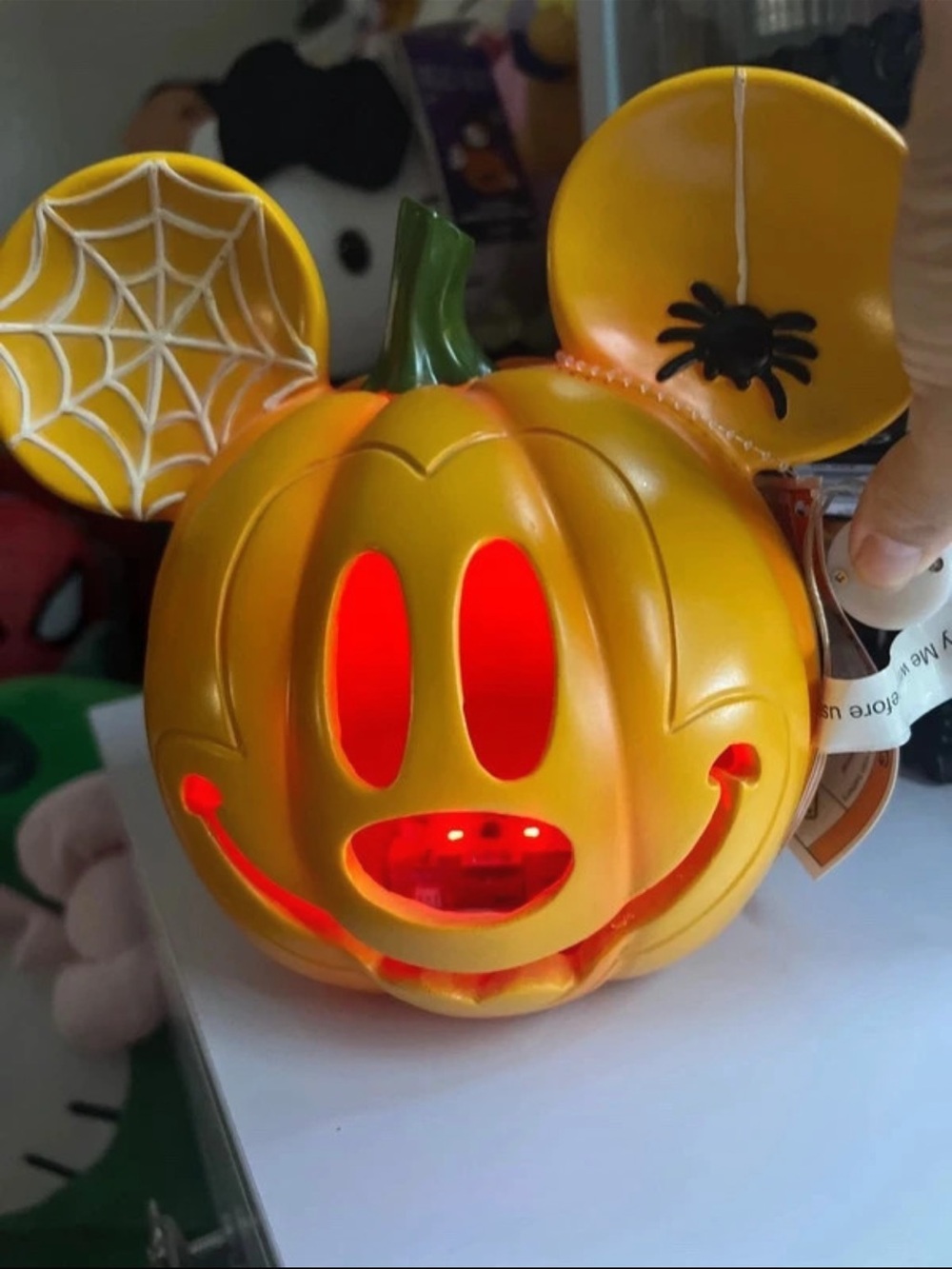 Disney Mickey and Minnie Pumpkin Light-Up Halloween Décor - Orange